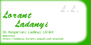 lorant ladanyi business card