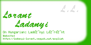 lorant ladanyi business card